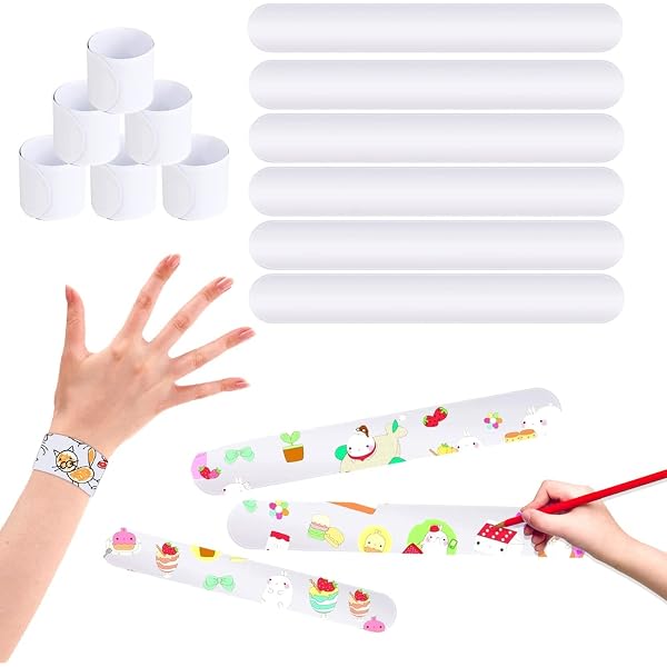 YOCDNOV Lot de 50 Bracelets à Pression pour Enfants – Bracelet à Pression, Ensemble de Bracelets à Pression pour Bricolage, Bracelet à Pression, fête d 'anniversaire pour Enfants, garçons et Filles