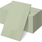 50Pcs Sage Green Disposable Paper Napkins,Decorative Dinner Cocktail Napkin Paper Hand Towels for Easter,Wedding,Birthday,Baby Shower Party Decorations and Supplies,7.9x4.3
