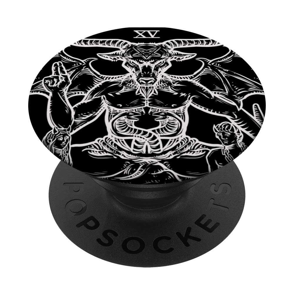 The Devil Tarot Card Baphomet Satanic Witch Gothic Halloween PopSockets Swappable PopGrip