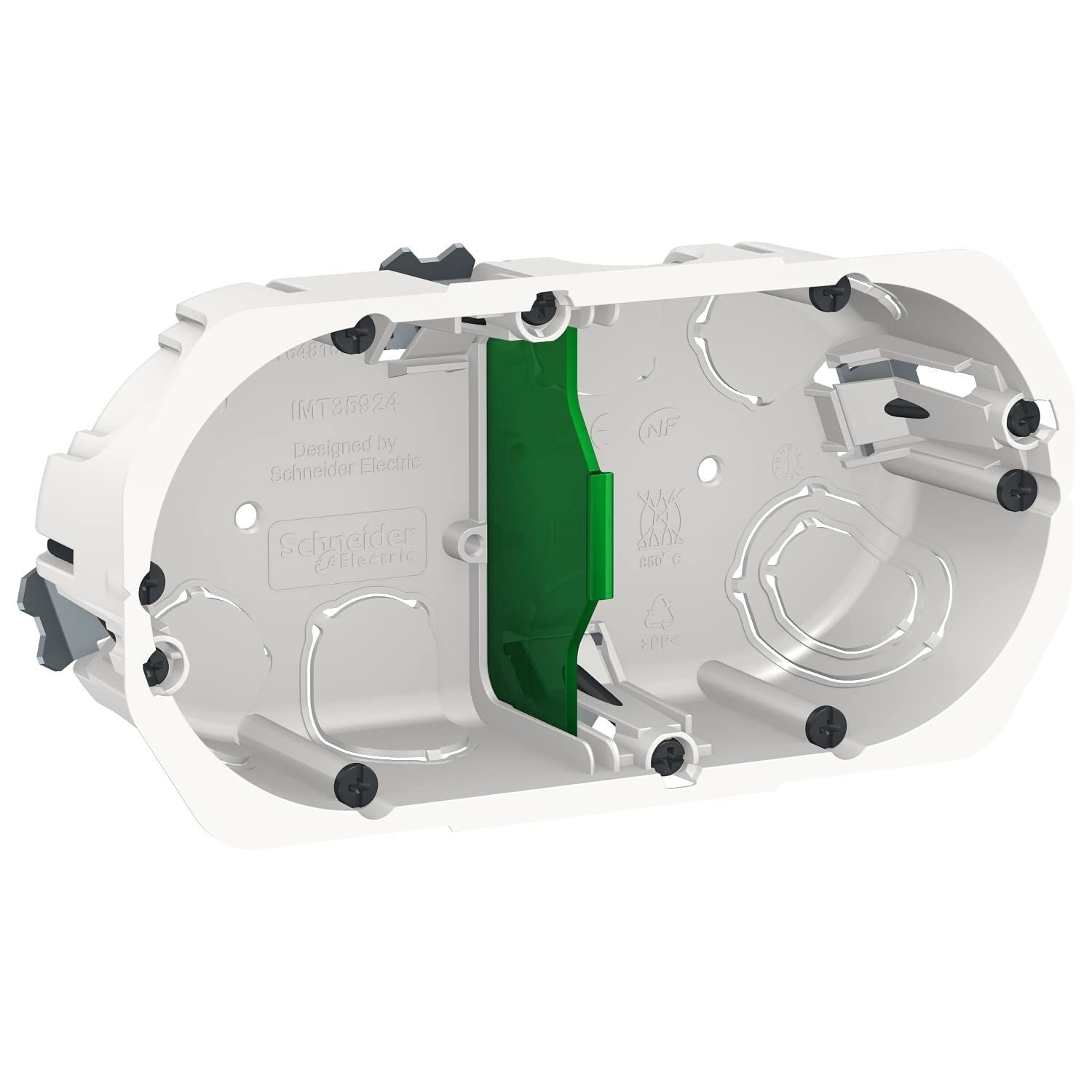 Schneider Electric IMT35924 Multifix - Flush-Mounting Box - Diameter 67 mm - Depth 40 mm - 2 Posts Centre Distance 71 mm