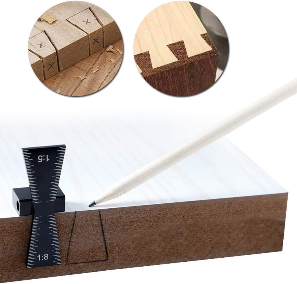 Dovetail Marker, Dkings Hand Cut Wood Joints Gauge Dovetail Guide Tool with Scale, Dovetail Template Size 1:5 & 1:8 for Woodworking, Father Gifts, Grandfather Gifts, Worker Tools