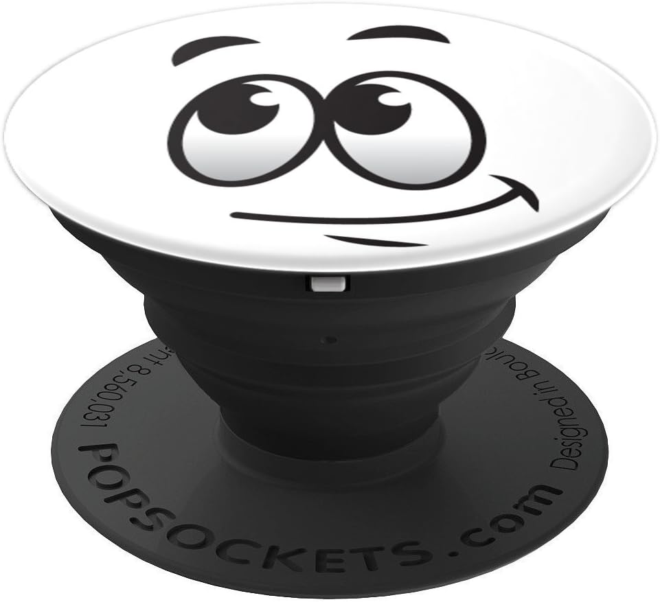 Cute White Emoji Face With Happy Smiling Smirk