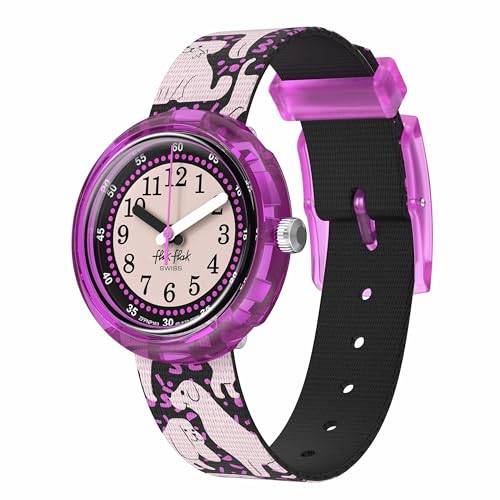Flik Flak Girl Kids Watch Biosourced Quartz Waterproof Woof Woof Time