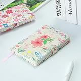 siixu Colorful Pocket Notebook A6 Floral Vegan Leather Red view 2