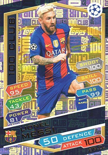 Football Card: 2016/17 MATCH ATTAX CHAMPIONS LEAGUE 100 CLUB LIONEL