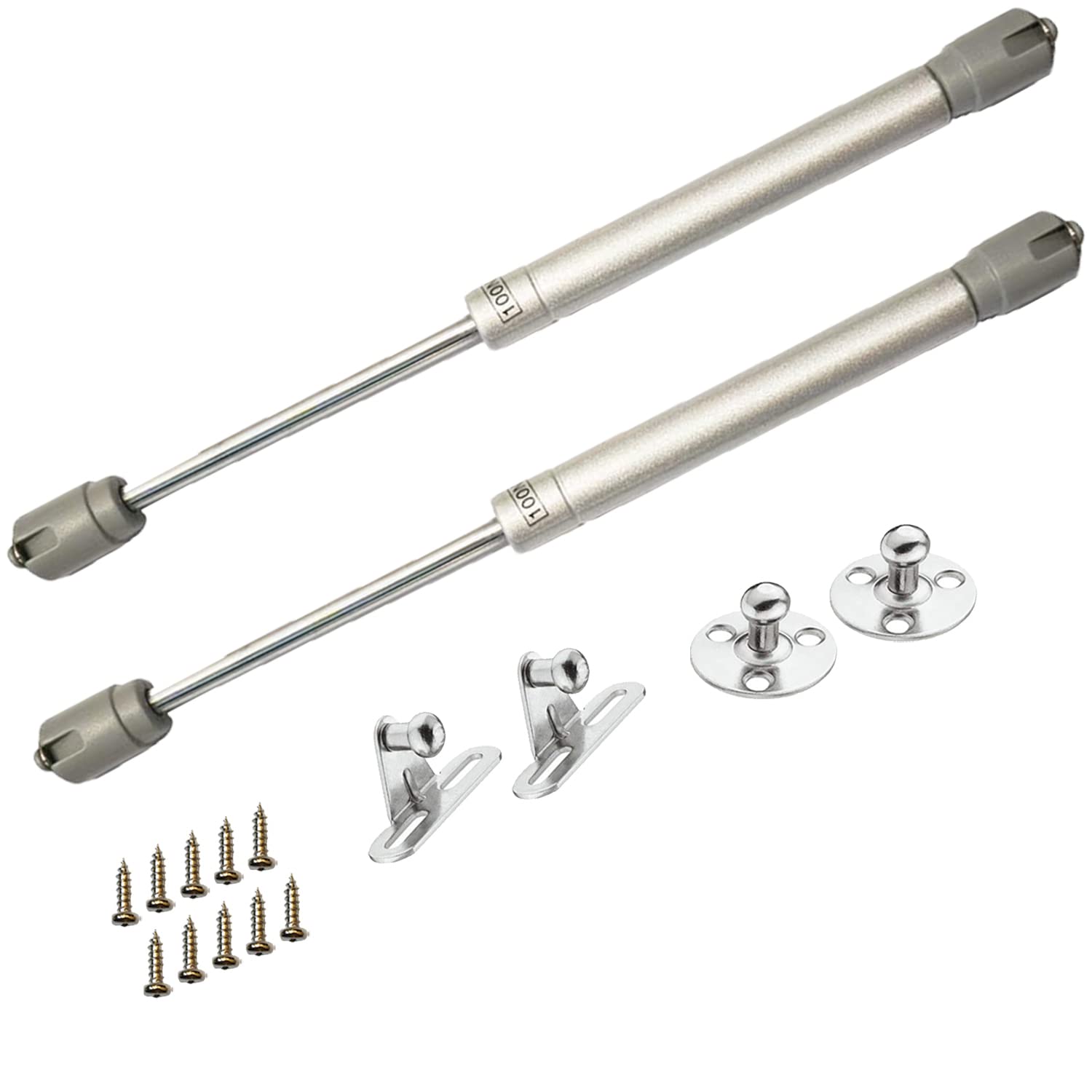 ZFYQ Gas Struts, 100N Gas Spring Cabinet Door Hinges Lift Up for Kitchen Furniture Cupboard Wardrobes, 2 Pack