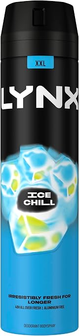 Lynx Ice Chill Body Spray Men's Deodorant 250ml Iced Mint Lemon 48 Hour Odour