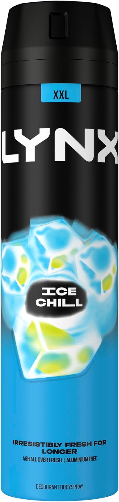 Lynx Ice Chill Body Spray Men's Deodorant 250ml Iced Mint Lemon 48 Hour Odour