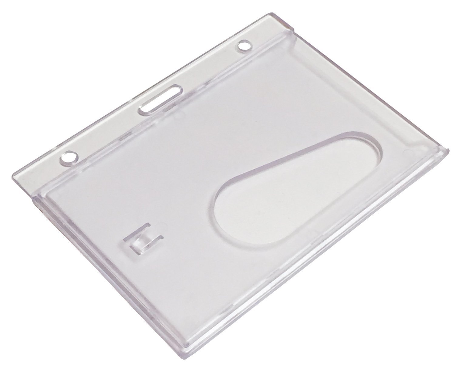 Customcard ltd® Clear Enclosed ID Card Badge Holder Pack of 50 Amazon
