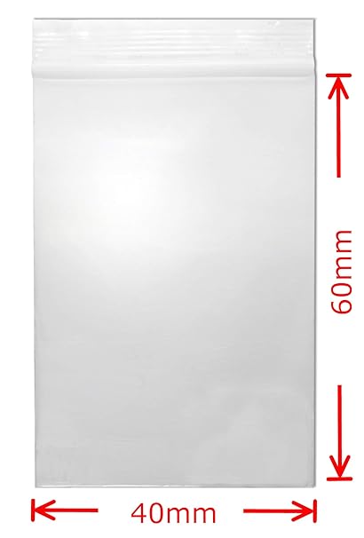 Druckverschlussbeutel 40x60 mm 90my 100 Stück wasserdichte wieder-verschliessbare Zip-Beutel kleine Beutel mit Verschluss Bag