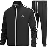BASICDOT Men's Tracksuits Set Long Sleeve Causal Full Zip Running Sports Sweatsuit for Men 2 Piece Outfits