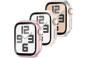 Luyialvals Case for 40mm Apple Watch SE3/SE2/SE/Series 6/5/4 with Screen Protector,Slim Face Cover and Protective Bumper for 