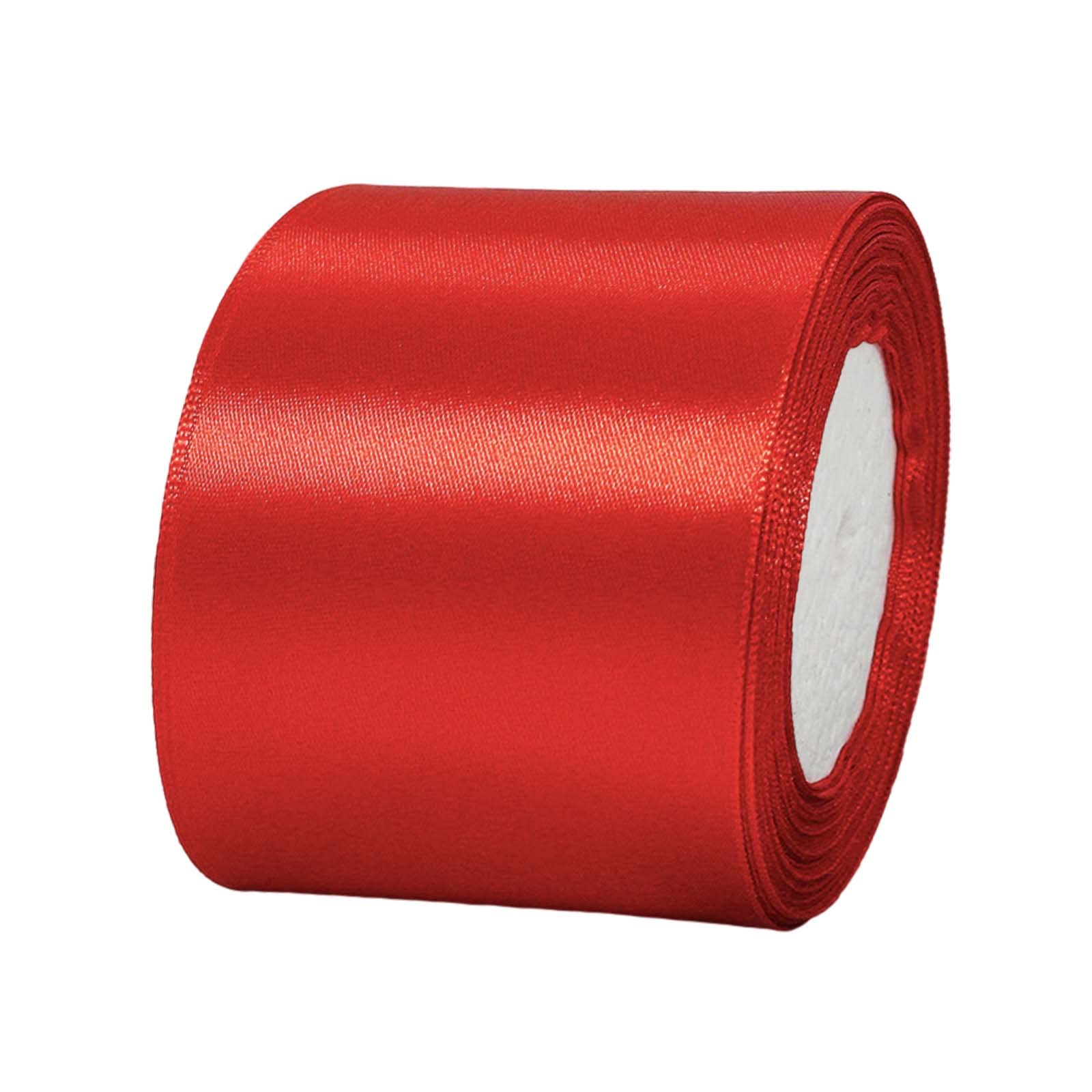 23m Wide Christmas Red Satin Ribbon 75mm for Wedding Car,Large Fabric Christmas Ribbon 3 Inch Car Ribbon Thick Baby Blue Ribbon for Crafting,Gift Wrapping,Wedding,Christmas,DIY,Hair Bows,Cake Decors