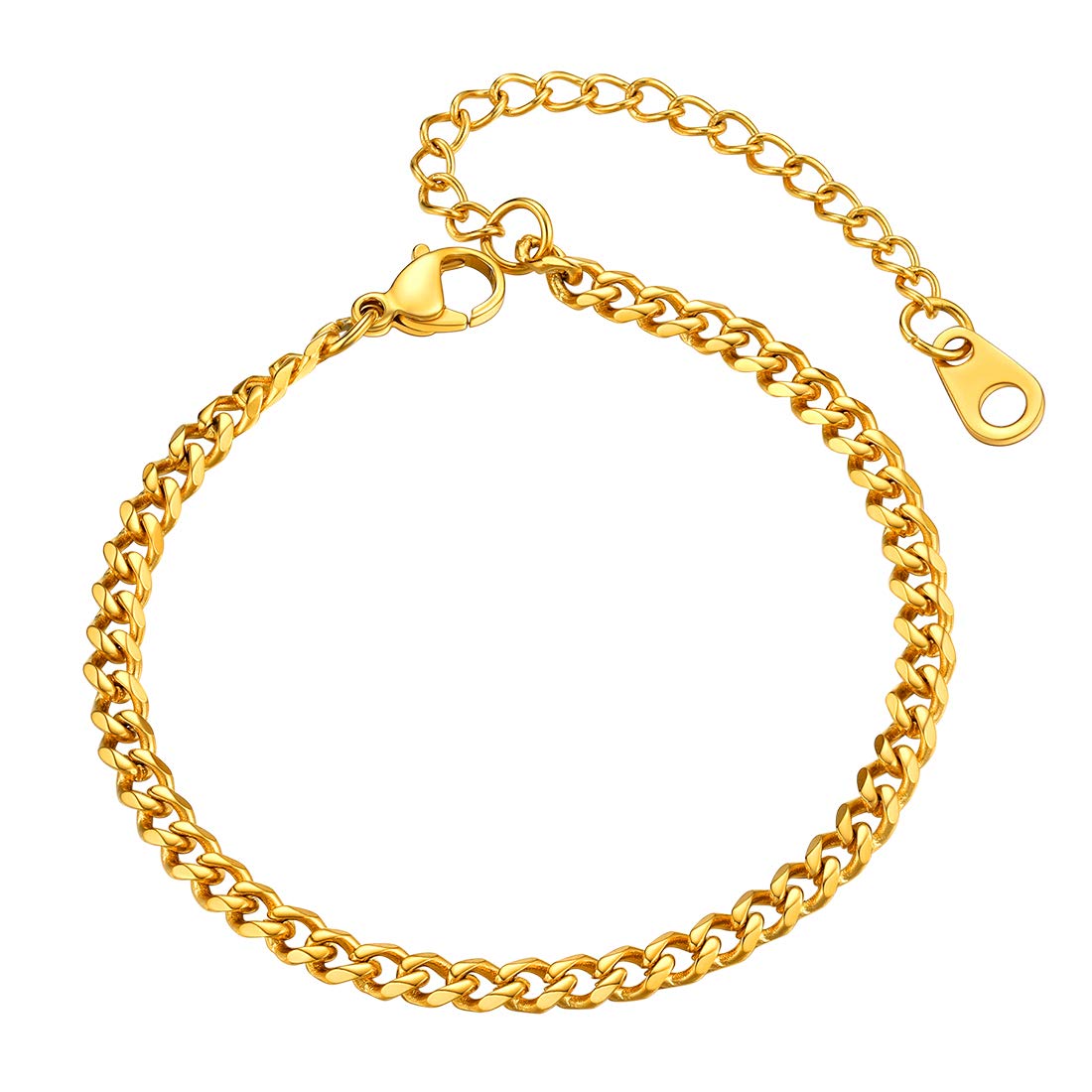 U7 Gold Plated Bracelet Men Chain Bracelets for Women Bangles Boys Jewellery