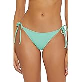 BCA by Rebecca Virtue Kira - Women's Side Tie Bikini Bottom with Cheeky Coverage, Sexy Swimwear Separates for Women, New Cyan, Large