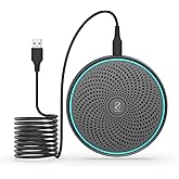 ANSTEN Conference USB Microphone, Omnidirectional Condenser PC Mic | Pick Up Voice 10ft for Video Conferencing Recording, Skype, Online Class, Court Report, Compatible with Mac OS X Windows