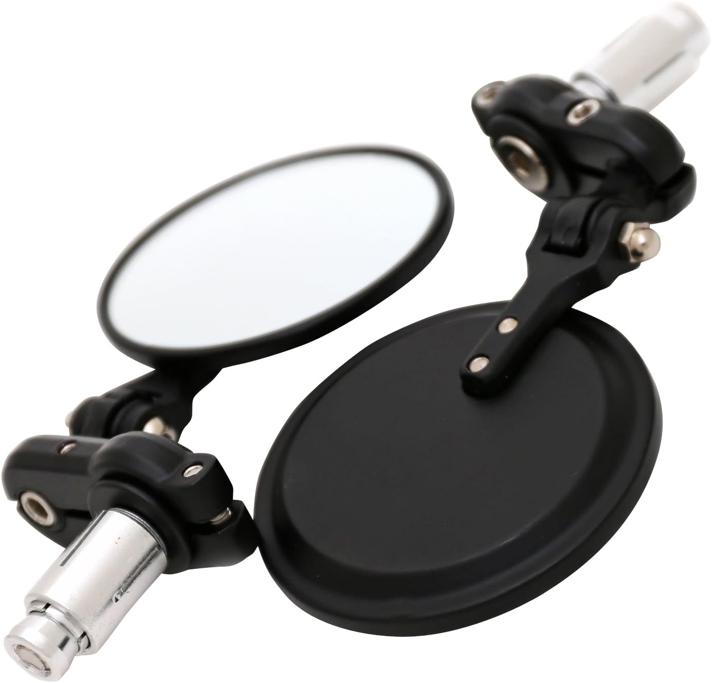 Amazon Nakira バイク バーエンド ミラー 左右セット 22 2mm 汎用 カスタム パーツ エイプ Nkr670 ブラック ミラー 車 バイク