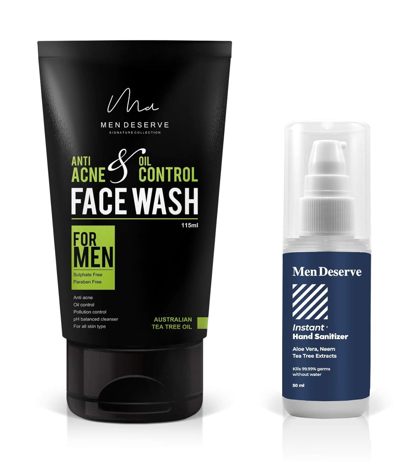 Men Deserve Anti Acne Gel Base And Oil Control Face Wash With Free Instant Hand Sanitizer Sulphate Free And Paraben Free Amazon In Beauty