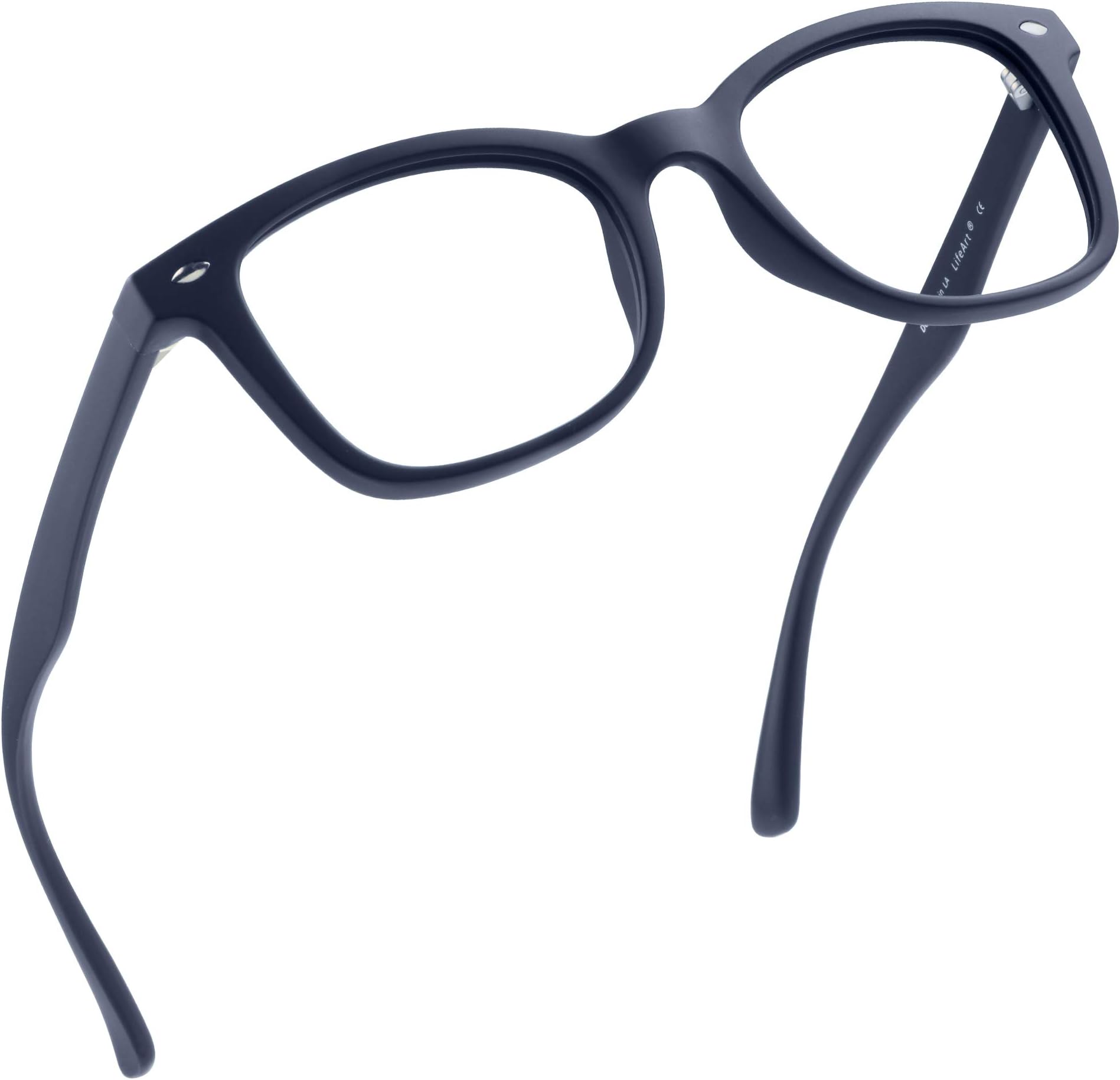 LifeArt Blue Light Blocking Glasses, Anti Eyestrain, Computer Reading Glasses, Gaming Glasses, TV Glasses for Women Men, Anti UV, Anti Glare (Navy, 3.75 Magnification)