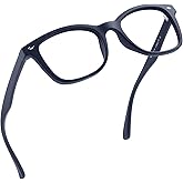 LifeArt Blue Light Blocking Glasses, Anti Eyestrain, Computer Reading Glasses, Gaming Glasses, TV Glasses for Women Men, Anti Glare (Blue, No Magnification)
