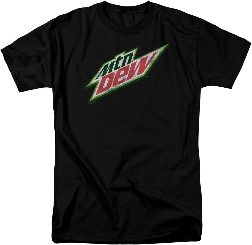 Mountain Dew Distress Logo Unisex Adult T Shirt for Men and Women