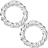 YALOJE 2pcs 925 Sterling Silver Round Jewelry Clasps, 6mm Hypoallergenic Jewelry Shortener Connector, Spring Extender Necklace Carabiner for Bracelet, Jewelry Making, DIY Crafts