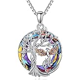 ONEFINITY Phoenix Necklace 925 Sterling Silver Phoenix Rising Crystal Pendant Jewelry Birthday Gifts for Women