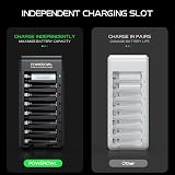 POWEROWL 8 Bay AA AAA Battery Charger USB High-Speed Independent Slots NiMH view 3