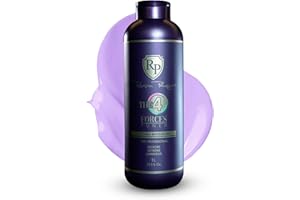 Robson Peluquero The 4 Forces Tinting Toner Shampoo - Eliminates Unwanted Yellow Tones - Designed for Blonde, Highlighted, Bleached, Silver, Gray Hair - 1L/33.8 fl.oz