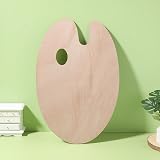 Redreo Wooden Paint Palette 2 Pack with Thumb Hole for Artists view 2