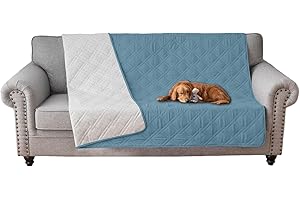 DKSLIPGO Water Resistant Dog Bed Cover Pet Blanket with Anti-Slip Back for Furniture Bed Couch Sofa (52x82 Inch,Stone Blue)