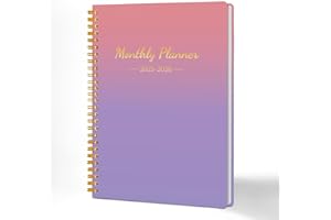 TREES Monthly Planner 2025-2026, 2025 Calendar 24 Months Planner, JAN 2025 - DEC 2026, 7.4"x9.4", Personal Organizer with Monthly Goals, To-Do List, Habit Tracker, 24 Monthes for School Office Home Planning