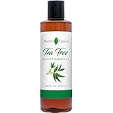 Tea Tree Massage Oil for Body Massage, Made with Jojoba, Sweet Almond Oil for Skin, Vitamin E, and Pure Tea Tree Oil, Arbre à