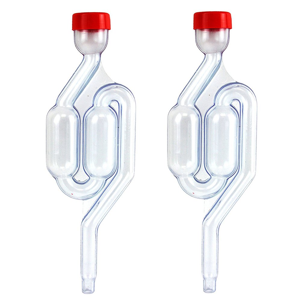S-Shape Air Lock,Fermentation Lock,Beer Fermentation Wine Making,PP Plastic,Environmental Non-Toxic,Safe use,2pcs,Transparent