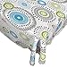 Whimsy Circle Contemporary Print Indoor/Outdoor Vinyl Flannel Backed Tablecloth - 52 x 90 Oblong