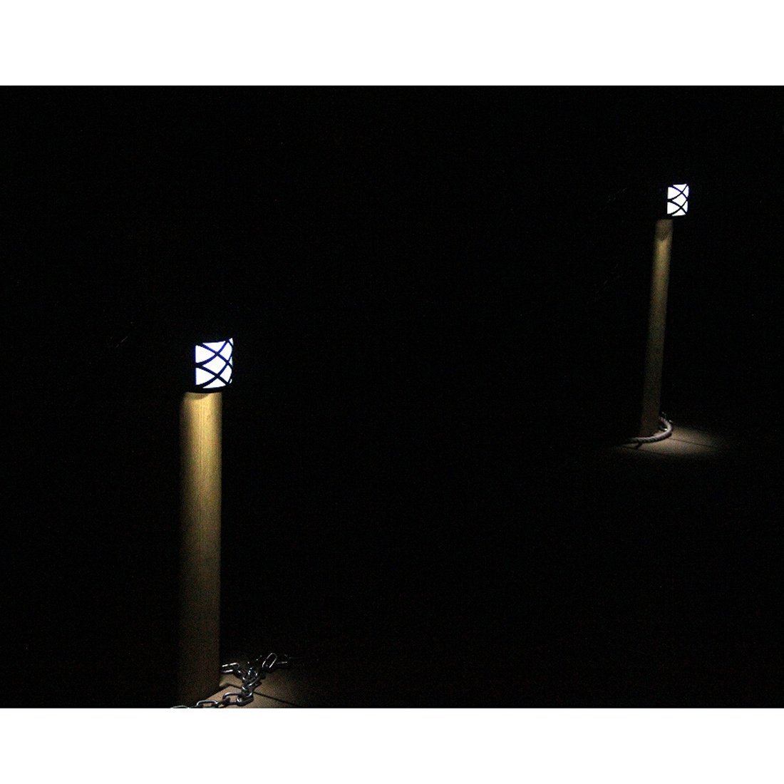 Solar Fence Post Lights By Fomatrade 6 Pack Of Solar Powered Outdoor Path Light Yard Fence Gutter Garden Wall Lamp (warm light)