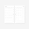 MAY PAPER CO. 2025 Personal Monthly Planner Refill, Month on Two Pages for Filofax Personal, LV MM 6 ringed agendas (Monthly with Notes (Monday Start) (Non-separable Months))