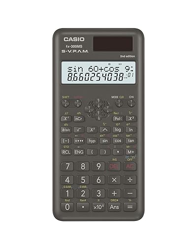 Casio fx-300MS Plus 2nd Edition – Standard Scientific Calculator with  2-Line Display 10-Digit LCD, Trig, Stats, Fractions Ideal for High  School