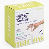 Marlow | Organic Cotton Tampons | Plant Based Applicator | Light 54 Count