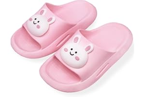 TOUNSOL Toddler Little Kids Slides Sandals Unicorn Shark Bunny Beach Pool Shower Slides Anti-Skid Home Bath Slippers Cute Summer Outdoor Shoes for Girls and Boys
