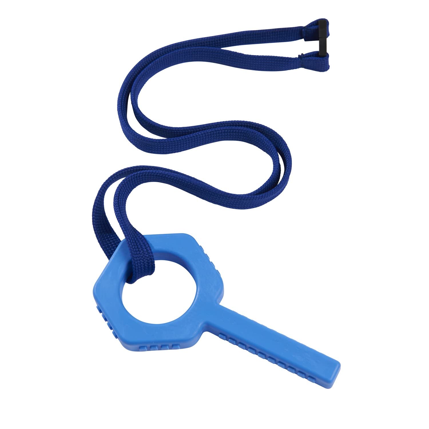 Sensory Direct Chewbuddy Pling Grab Chew & Lanyard - Pack of 1, Sensory Toy for a Fidget, Chew or Teething Aid | for Kids, Adults, Autism, ADHD, ASD, SPD, Oral Motor or Anxiety Needs | Blue