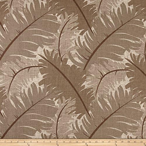 Ansley Home Decor Cotton Duck Palm Brown Fabric By The Yard