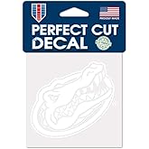 NCAA Florida Gators 4x4 Perfect Cut White Decal, One Size, Team Color