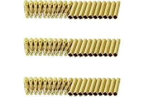 OliYin 30 Pairs of 2.0mm Gold Plated Male and Female Bullet Banana Connectors Plugs for DIY RC Battery ESC Motor