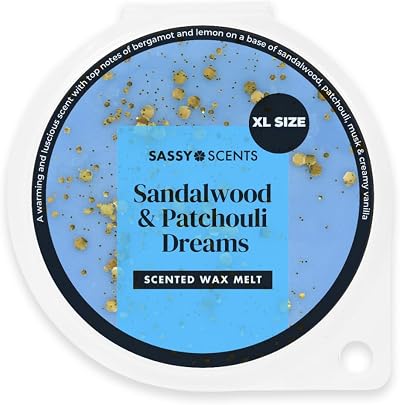 Sassy Scents Sandalwood & Patchouli Wax Melts 70g XL | 108 Hours Burn