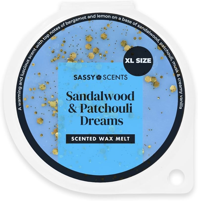 Sassy Scents Sandalwood & Patchouli Wax Melts 70g XL | 108 Hours Burn