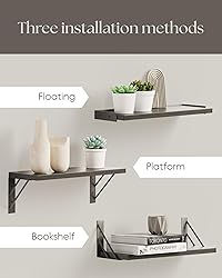 BAYKA Floating Shelves for Bedroom Decor, Wall