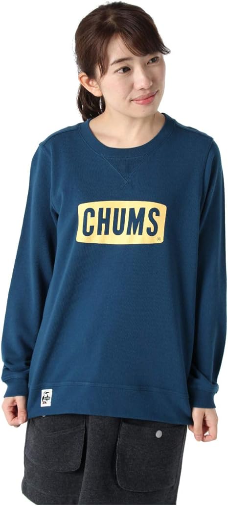 Amazon チャムス スウェットトレーナー レディース ロゴ Ls クルー Ch10 1116 ｎａｖｙ ｗｌ トレーナー パーカー 通販