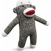 Sock Monkey Dog Toy | Squeaky Monkey Toy | Plush Monkeys Dogs Toys | Interactive Squeaky Monkeys | Small/Medium Breed Dogs Toys | Multicolor | 6"