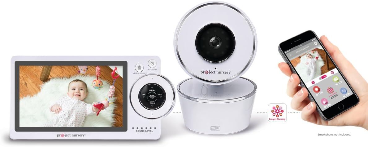 Project Nursery High-Definition Dual Connect Baby Monitor System with WiFi Viewing and Dedicated Parent Unit